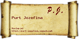 Purt Jozefina névjegykártya